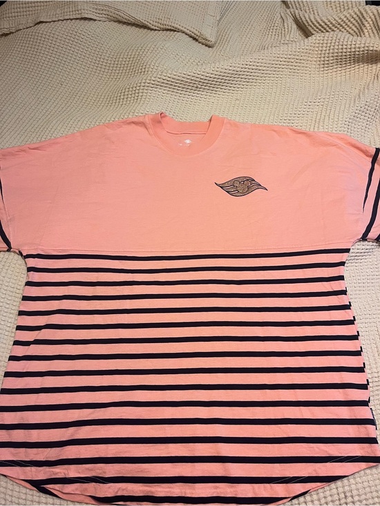Disney Tops - Disney Cruise Line Spirit Jersey - Navy and Pink Striped